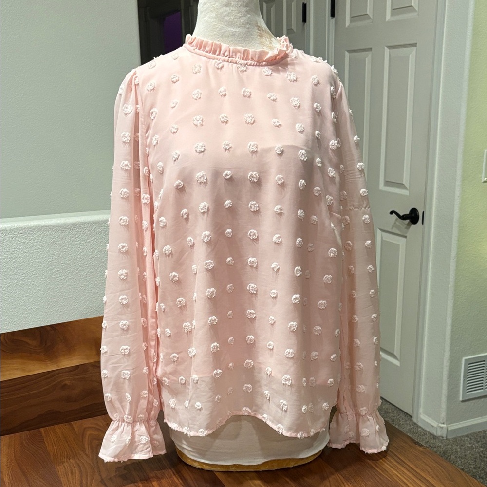 ANDREE BY UNIT Blush Textured Blouse